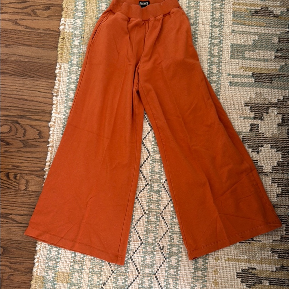 Orange Wide-Leg Pants
